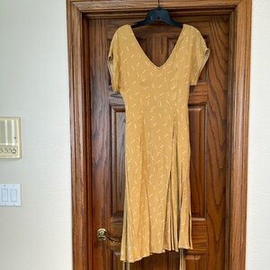 Carly Jean Los Angeles Mustard Midi Dress